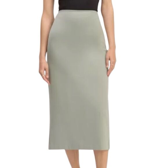 NWOT Everlane The Dream Maxi Skirt Sage Green Stretchy High Waisted Size XXS - Picture 2 of 10